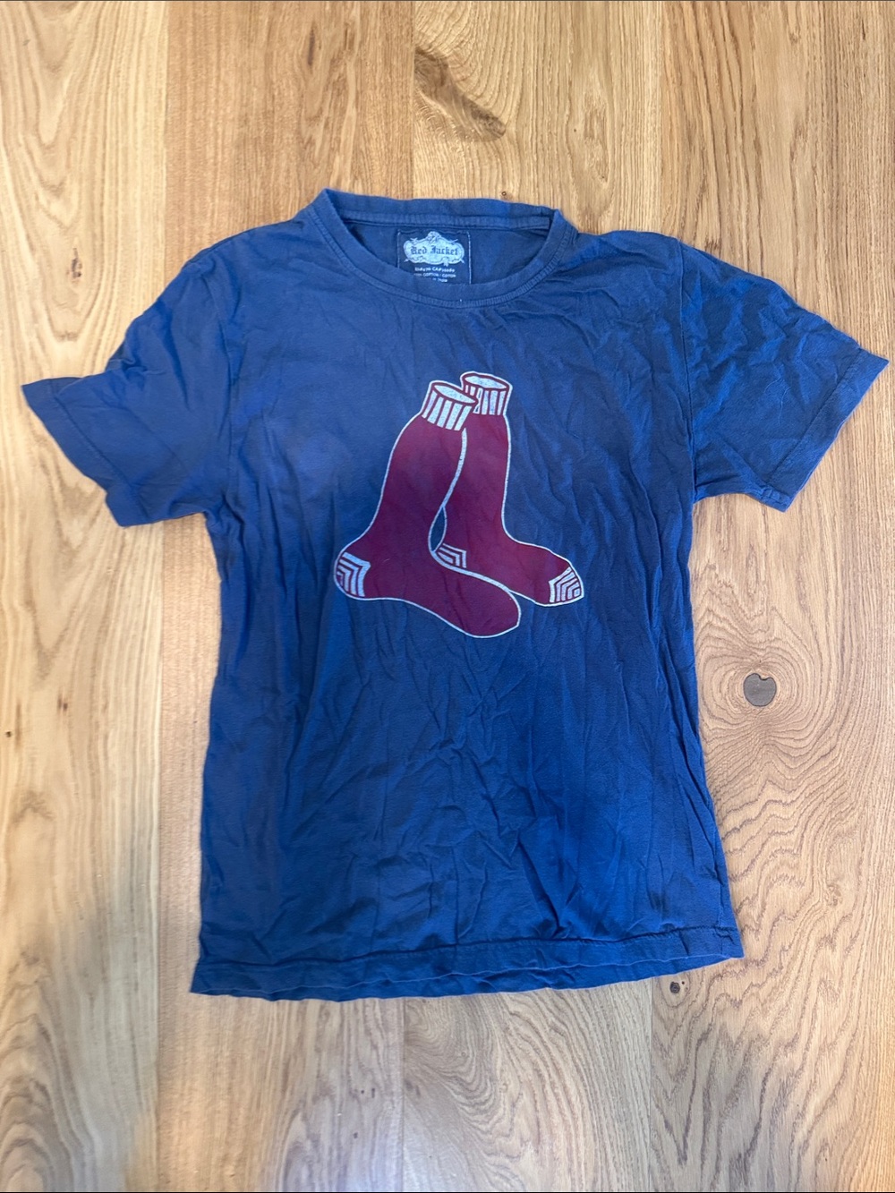 Men’s Blue Boston Red Socks T-Shirt SMALL - Red Jacket Brass Tacks